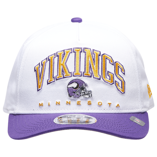 New Era Vikings 9Forty A-Frame 2T Arch Cap - Adult - White/Purple - Image 2
