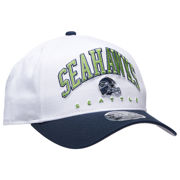New Era Seahawks 9Forty A-Frame 2T Arch Cap - Adult - White/Navy - Image 3
