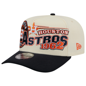 New Era Astros 9FIFTY A-Frame Classic Cap - Adult - White/Navy
