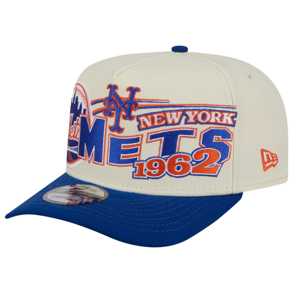 New Era Mets 9FIFTY A-Frame Classic Cap - Adult - White/Blue
