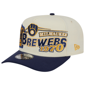 New Era Brewers 9FIFTY A-Frame Classic Cap - Adult - White/Navy