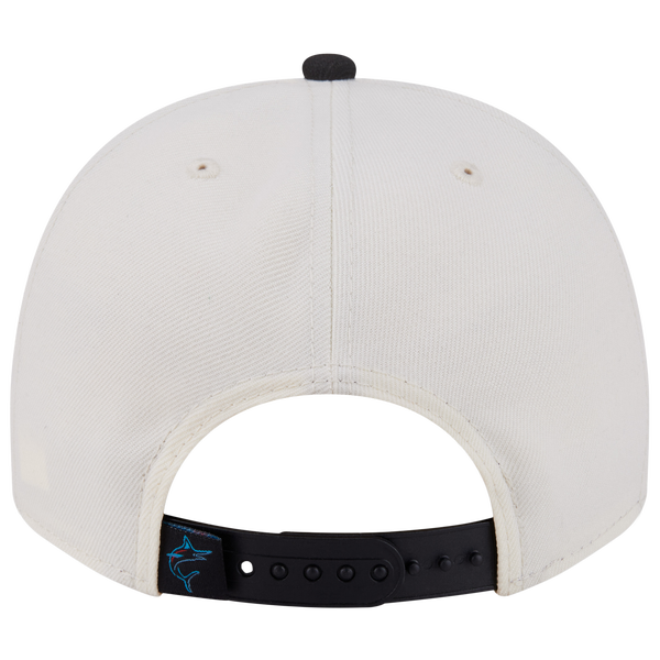 New Era Marlins 9FIFTY A-Frame Classic Cap - Adult - White/Black - Image 4