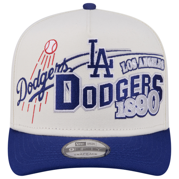 New Era Dodgers 9FIFTY A-Frame Classic Cap - Adult - White/Blue - Image 2