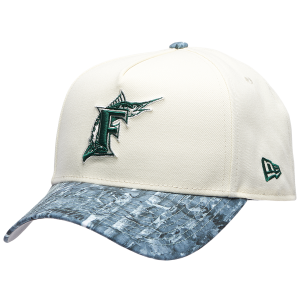 New Era Marlins 9FORTY A-Frame Tonal RT Cap - Adult - Olive Realtree/Chrome