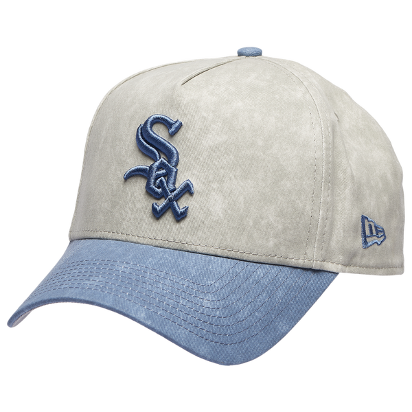 New Era White Sox 9FORTY A-Frame Washed Cap - Adult - Navy/Grey