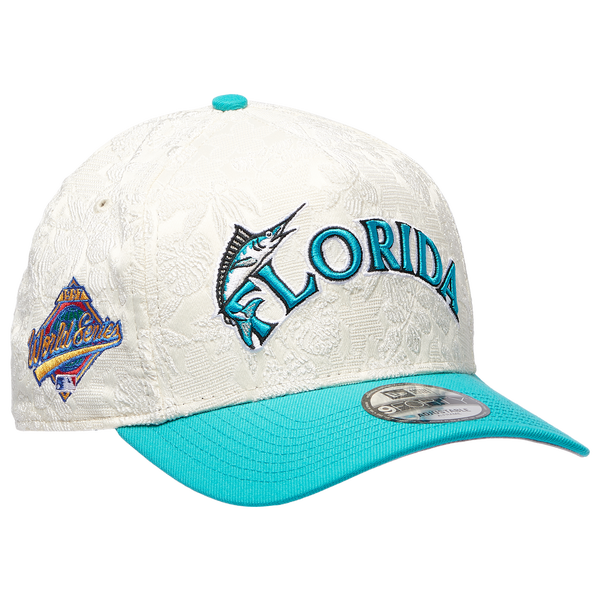 New Era Marlins 940AF Botanical Cap - Adult - White/Teal - Image 3