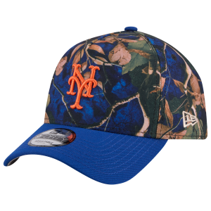 New Era Mets 9FORTY A-Frame Leaves Cap - Adult - Blue/Multi