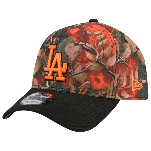 New Era Dodgers 9FORTY A-Frame Leaves Cap - Adult - Orange/Multi