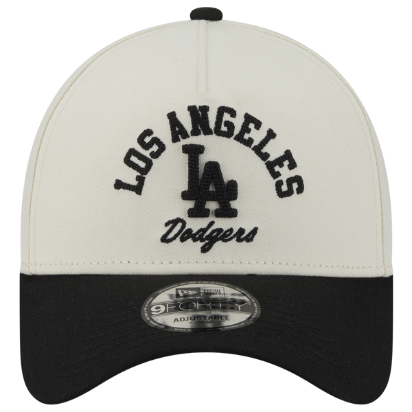 New Era Dodgers 9FORTY A-Frame Arch Cap - Adult - White/Black - Image 2