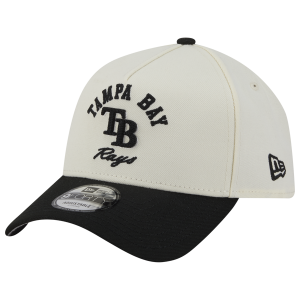 New Era Rays 9FORTY A-Frame UPSD Arch Cap - Adult - White/Black