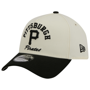 New Era Pirates 9FORTY A-Frame UPSD Arch Cap - Adult - White/Black