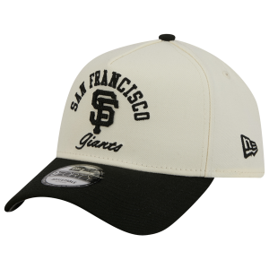 New Era Giants 9FORTY A-Frame UPSD Arch Cap - Adult - White/Black