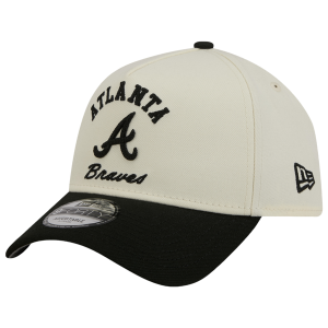 New Era Braves 9FORTY A-Frame Arch Cap - Adult - White/Black