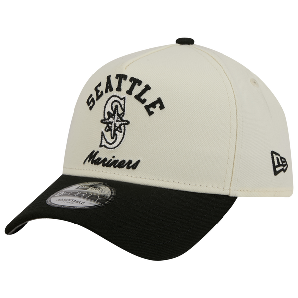 New Era Mariners 9FORTY A-Frame UPSD Arch Cap - Adult - White/Black