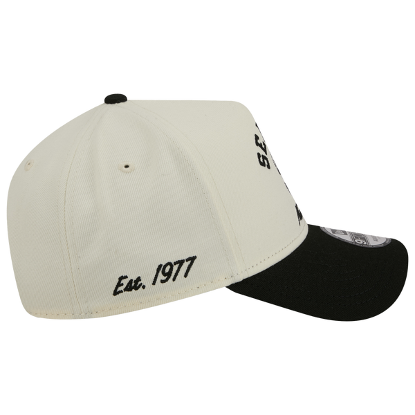 New Era Mariners 9FORTY A-Frame UPSD Arch Cap - Adult - White/Black - Image 6