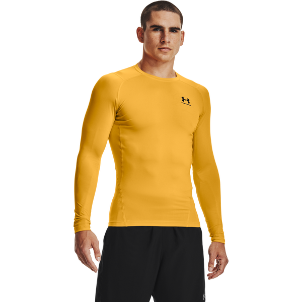 Under Armour HeatGear Armour Comp L/S T-Shirt - Men's - Steeltown Gold/Black - Image 4