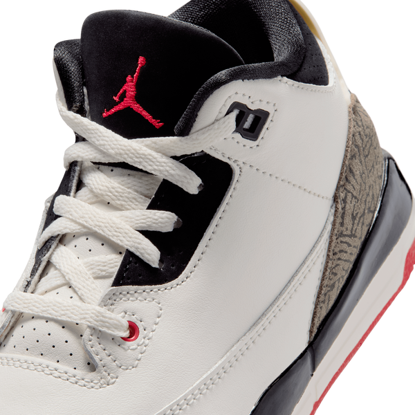 Jordan Retro 3 - Boys' Preschool - White/Black/Tan - Image 7