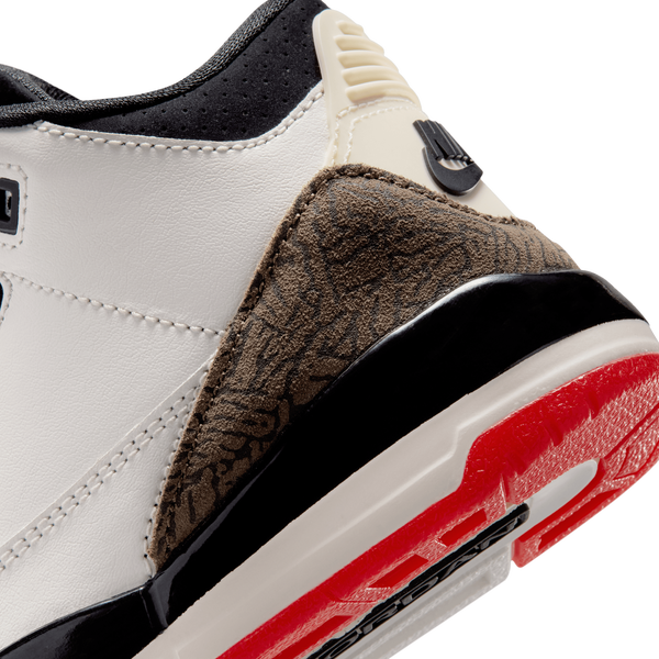 Jordan Retro 3 - Boys' Preschool - White/Black/Tan - Image 8