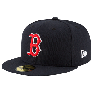 New Era Red Sox 59Fifty Authentic Cap - Adult - Navy/Red