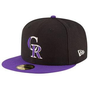 New Era Rockies 59Fifty Authentic Cap - Adult - Black