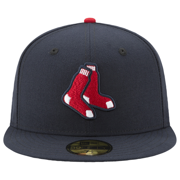 New Era Red Sox 59Fifty Authentic Cap - Adult - Red/Navy