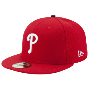 New Era Phillies 59Fifty Authentic Cap - Adult - Red