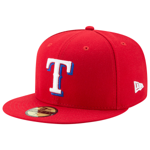New Era Rangers 59Fifty Authentic Cap - Adult - Red