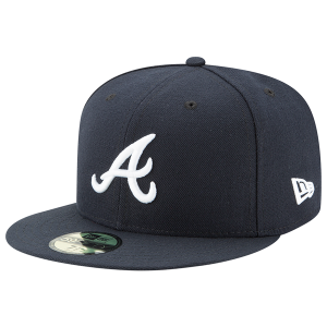 New Era Braves 59Fifty Authentic Cap - Adult - Navy