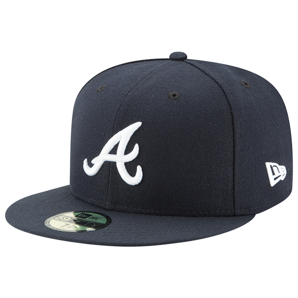 New Era Braves 59Fifty Authentic Cap - Adult - Navy