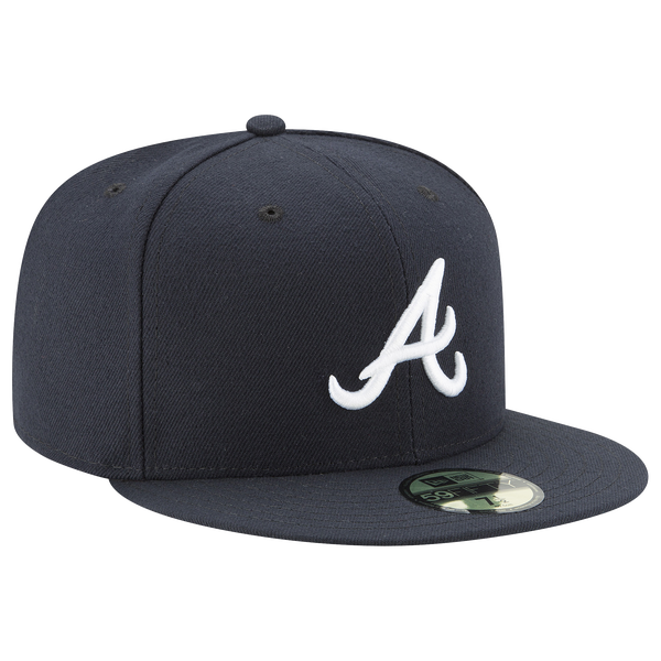 New Era Braves 59Fifty Authentic Cap - Adult - Navy - Image 3