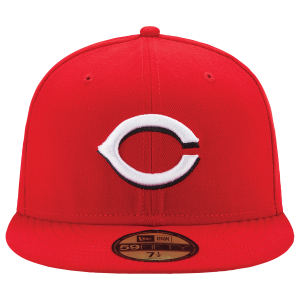 New Era Reds 59Fifty Authentic Cap - Adult - Red/Red