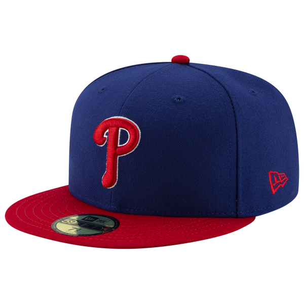 New Era Phillies 59Fifty Authentic Cap - Adult - Red/Royal