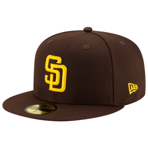 New Era Padres 59Fifty Authentic Cap - Adult - Gold/Brown