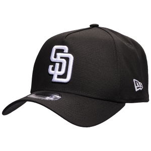 New Era Padres 9FORTY A-Frame Hat - Adult - White/Black
