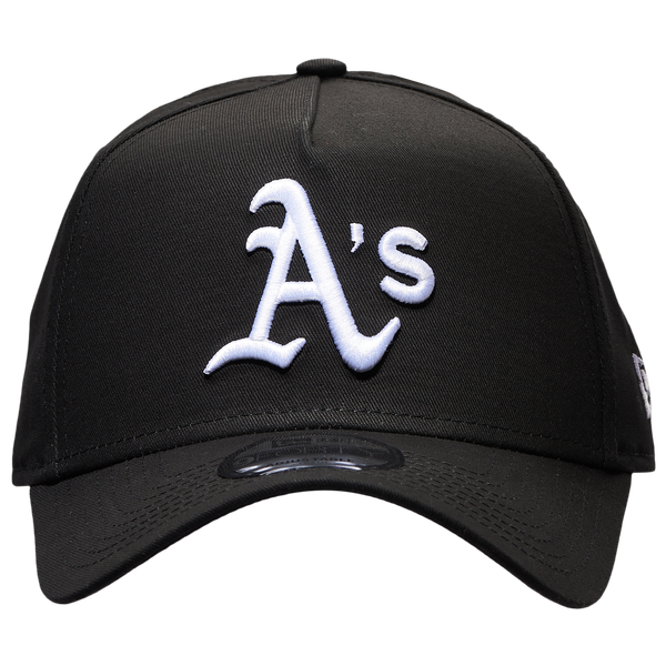 New Era Athletics 9FORTY A-Frame Hat - Adult - Black/White - Image 2