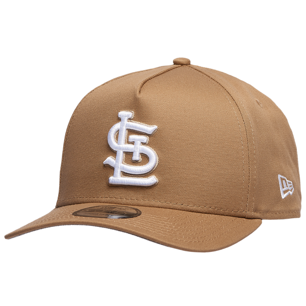 New Era Cardinals A Frame Adjustable Cap - Men's - White/Khaki