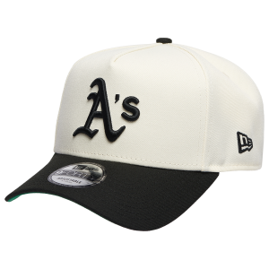New Era A's 9FORTY A-Frame Cap - Adult - White/Black