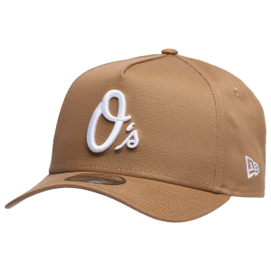 New Era Orioles A Frame Adjustable Cap - Men's - Khaki/White