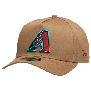 New Era Diamondbacks A Frame Adjustable Cap - Men's - White/Khaki