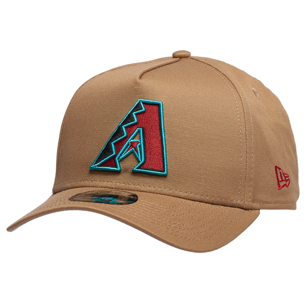 New Era Diamondbacks A Frame Adjustable Cap - Men's - White/Khaki