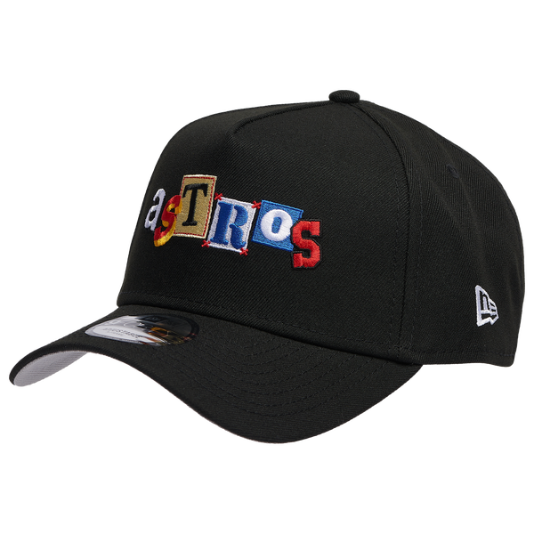 New Era Astros 9Forty A-Frame Local DIY Wordmark Cap - Adult - Black
