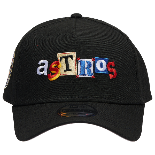New Era Astros 9Forty A-Frame Local DIY Wordmark Cap - Adult - Black - Image 2