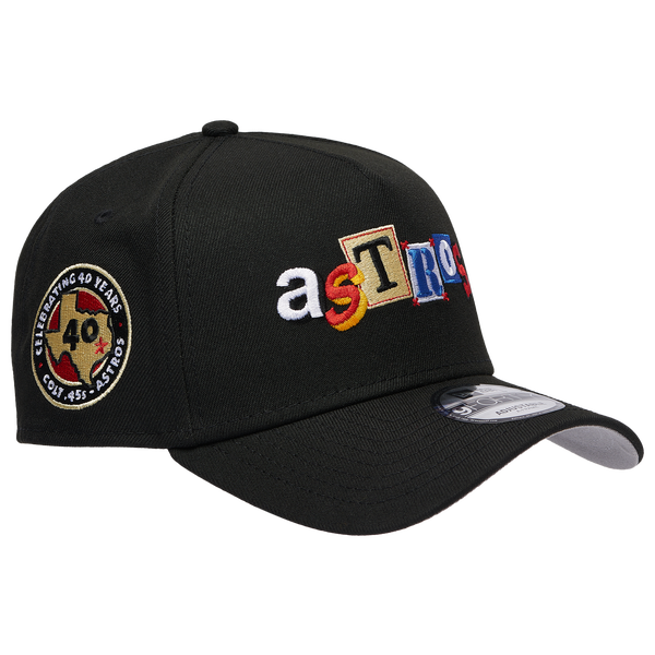 New Era Astros 9Forty A-Frame Local DIY Wordmark Cap - Adult - Black - Image 3