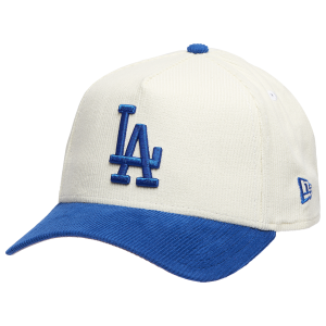 New Era Dodgers 940 A Frame Corduroy Cap - Men's - Chrome/Royal