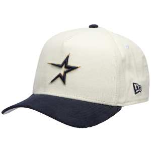 New Era Astros 940 A Frame Corduroy Cap - Men's - Chrome/Navy