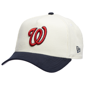New Era Nationals 940 A Frame Corduroy Cap - Men's - Navy/Chrome