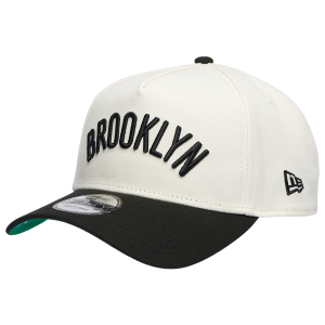 New Era Nets Team 9FORTY A-Frame Chrome Cap - Men's - Chrome/Black