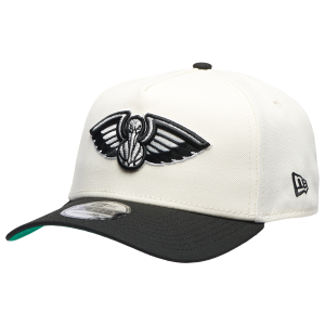New Era Pelicans Team 9FORTY A-Frame Chrome Cap - Men's - Chrome/Black