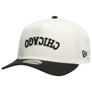 New Era White Sox Two Toned City Upside Wordmark Cap - Adult - Chrome/Black