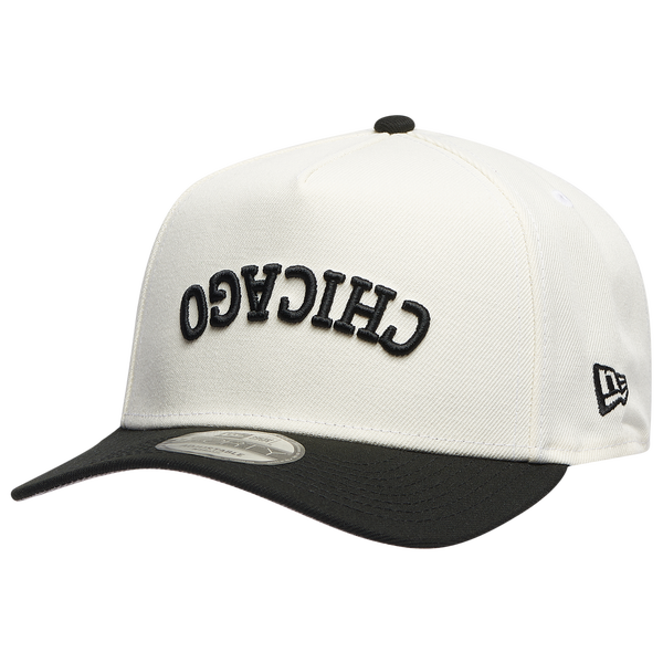 New Era White Sox Two Toned City Upside Wordmark Cap - Adult - Chrome/Black